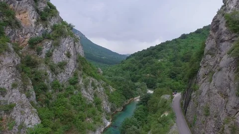 Canyon of river in Konjic Видео 69860258