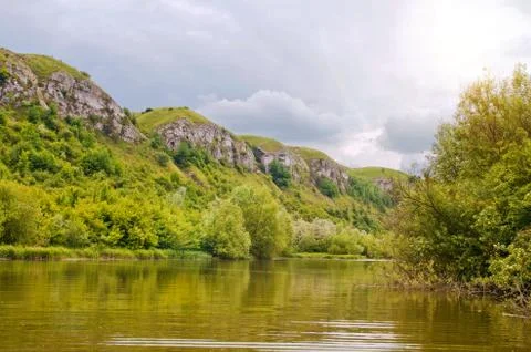 Canyon of the river Stock Photos