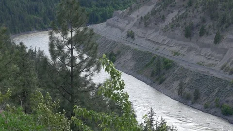 Canyon river, top view. Stock-Footage 75722596