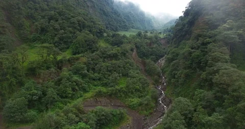 Canyon Stream in the Andes Mountains Stock Footage 61740616