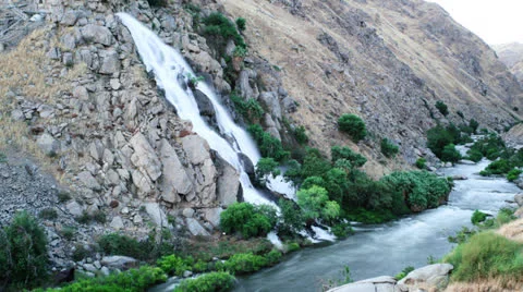 Canyon Waterfall Stock Footage 24717756