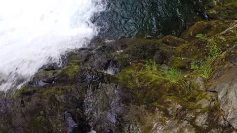 Canyoning dip in the stream 動画素材 97447092