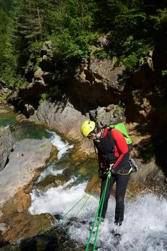 Canyoning in Spain Stock Photos