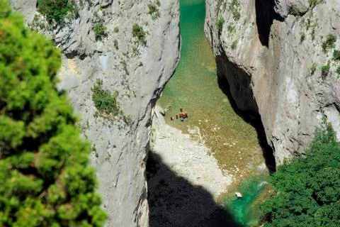 Canyoning in Verdon Stock Photos