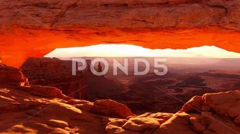 Canyonlands National Park Mesa Arch Sunrise Utah USA Stock Photos