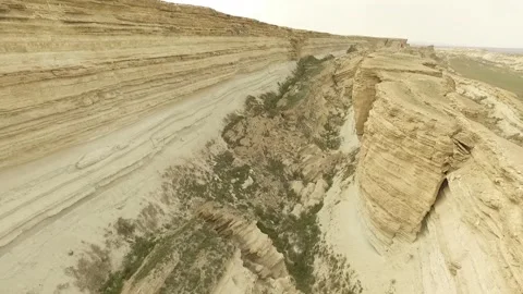 The Canyons of the Aral Sea Stock Footage 243090295