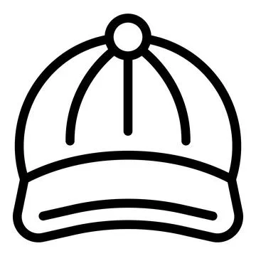 Cap accessory icon outline vector. Baseball hat Illustrazione stock