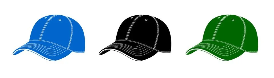Cap baseball cap in vector.Baseball cap for sports in vector. Stockillustratie