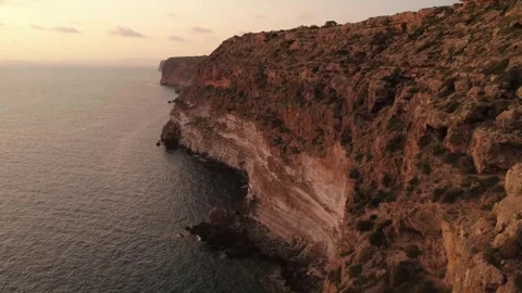 Cap Blanc Sea Cliffs, Mallorca Majorca Spain — Coastline Drone Aerial 4K, nature Stock Footage 315369880