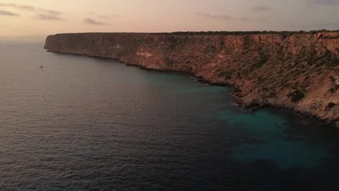 Cap Blanc Sea Cliffs, Mallorca, Majorca — Aerial Drone 4K Establishing Shot, nat Stock Footage 315369918