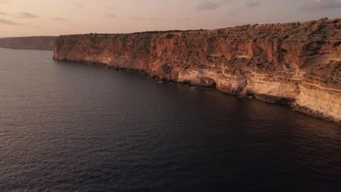 Cap Blanc Sea Cliffs, Mallorca, Majorca — Aerial Drone 4K Establishing Shot, nat Stock Footage 315369926