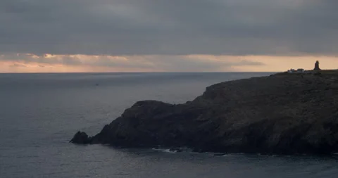 Cap Cerbère Sunset Stock Footage 160838371