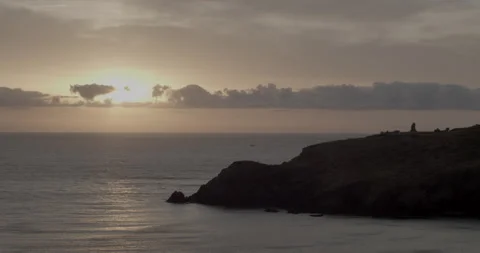 Cap Cerbère timelaps sunrise Stock Footage 160838254