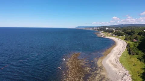 Cap Chat Coast in Gaspe Peninsula, Quebec, Canada Vídeos de archivo 148513053
