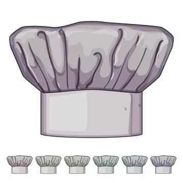 Cap chef hat cartoon vector graphic Stock Illustration