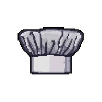 Cap chef hat pixel art vector illustration Stock Illustration