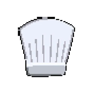 Cap chef hat pixel art vector illustration Stock Illustration