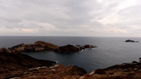 In the cap de creus near Cadaques, Costa brava Stock Footage 84795484