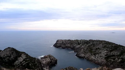 In the cap de creus near Cadaques, Costa brava Stock Footage 84795677