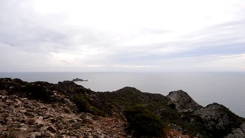 In the cap de creus near Cadaques, Costa brava Stock Footage 84795702