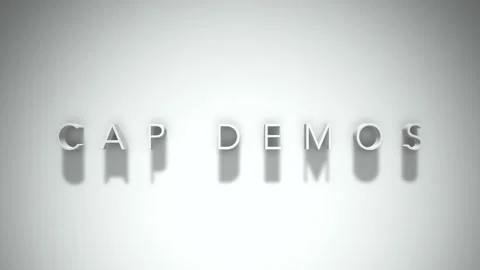 Cap demos 3D title animation with shadows on a white background Stock Footage 297132705