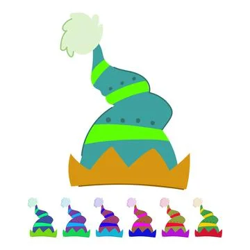 Cap elf santa hat vector cartoon graphic 스톡 일러스트