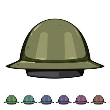 Cap hard hat cartoon vector graphic Stock Illustration