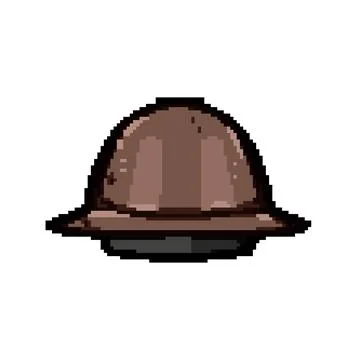 Cap hard hat pixel art vector illustration Stock Illustration