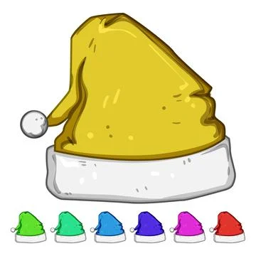 Cap hat santa cartoon vector graphic Stock Illustration