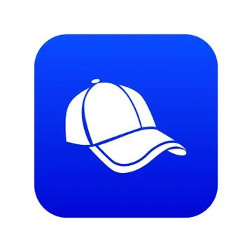 Cap icon blue vector Illustrazione stock