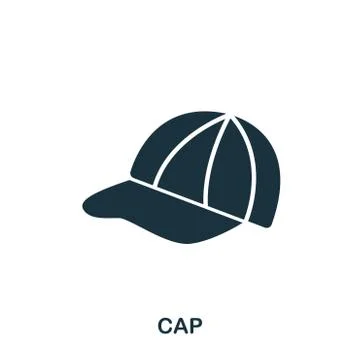Cap icon. Flat style icon design. UI. Illustration of cap icon. Pictogram Stock Illustration