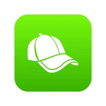 Cap icon green vector Illustrazione stock