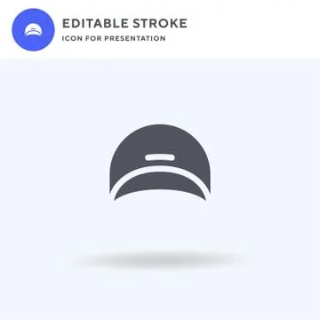 Cap icon vector, filled flat sign, solid pictogram isolated on white, logo il イラスト素材