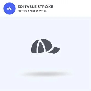 Cap icon vector, filled flat sign, solid pictogram isolated on white, logo Stock Illustration