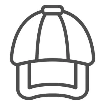 Cap line icon. Hat vector illustration isolated on white. Headwear outline style Stock Illustration