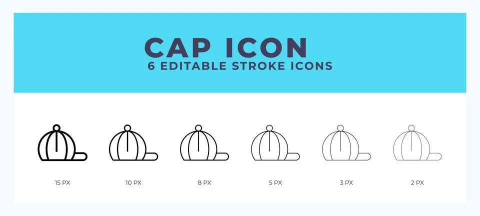 Cap line icon vector illustration. Trendy styles. 스톡 일러스트