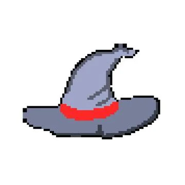 Cap magician hat pixel art vector illustration Stock Illustration