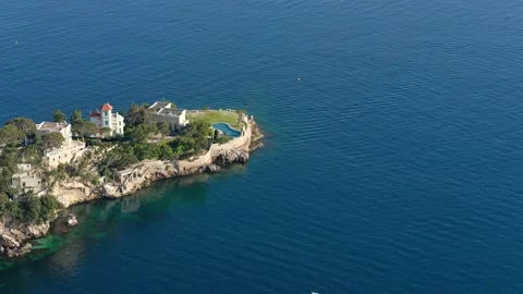 Cap Mala, Cap d'Ail, Alpes-Maritimes, France. 库存影片 153310279