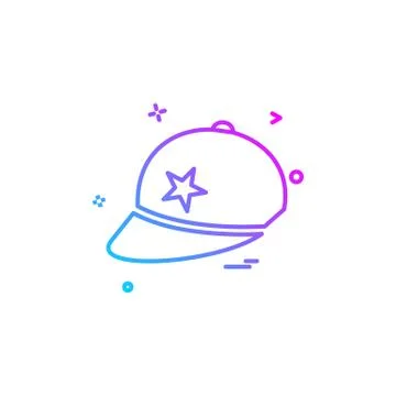 Cap match cricket icon vector design 스톡 일러스트