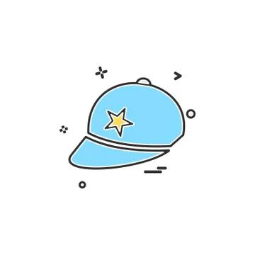 Cap match cricket icon vector design Stock Illustration
