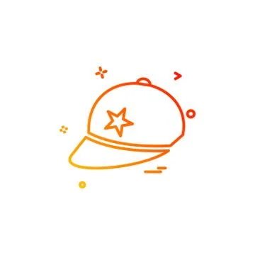 Cap match cricket icon vector design Stock Illustration