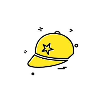 Cap match cricket icon vector design Stock Illustration