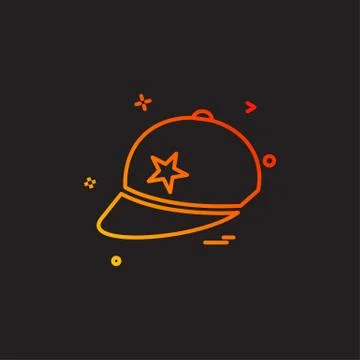 Cap match cricket icon vector design Stock Illustration