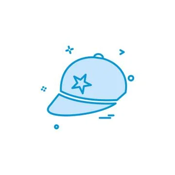 Cap match cricket icon vector design Stock Illustration