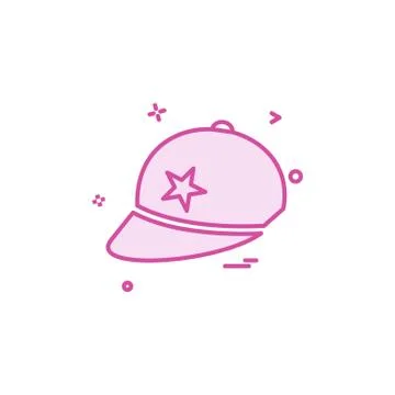 Cap match cricket icon vector design 스톡 일러스트