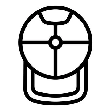 Cap object icon outline vector. Baseball hat Stock Illustration