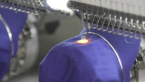 Cap or Hat Embroidery Stitching Logo Stock Footage 172265088