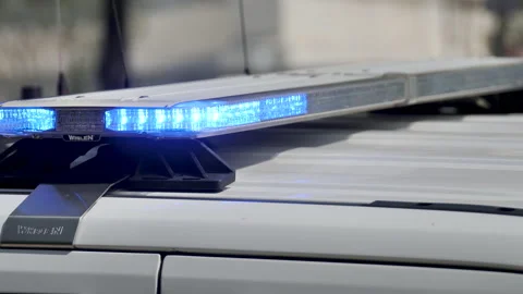 Cap Police Security Close Up Lights 0921 Vídeos de archivo 169000987