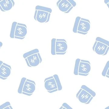 Cap rapper glyph vector seamless pattern flat Stock Illustration