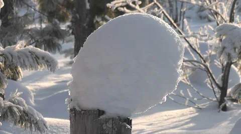 Cap of snow Stock Footage 29223239